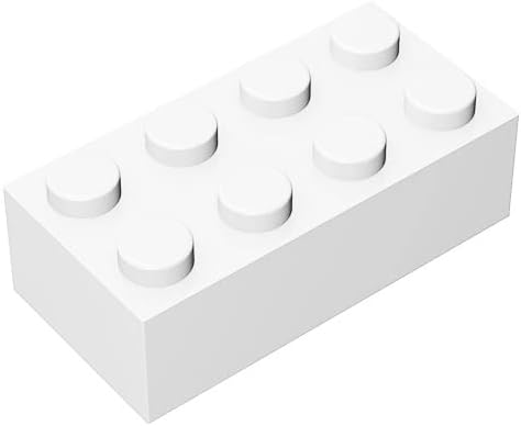 Classic Bulk Brick Block 2x4, 100 Piece Building Brick White 3001, Creative