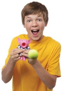 Hog Wild Pig Popper Toy - Shoot Foam Balls Up to 20 Feet 6 Balls 4+