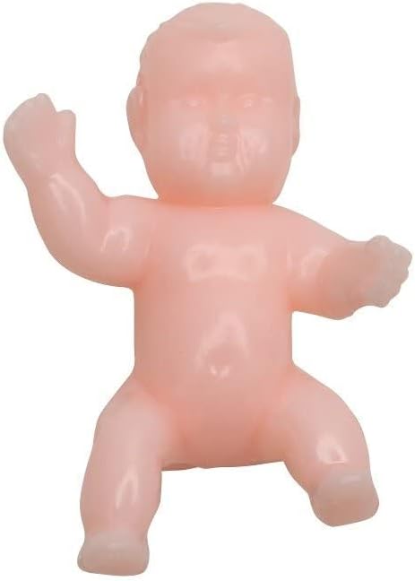 1.2" King Cake Babies Mini Plastic Babies for Baby Shower