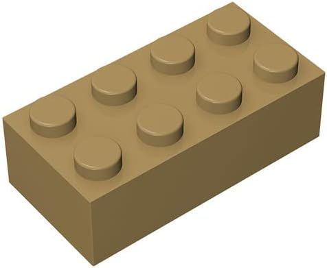 Classic Bulk Brick Block 2x4, 300 Piece Building Brick Earthy Yellow 3001, Creative