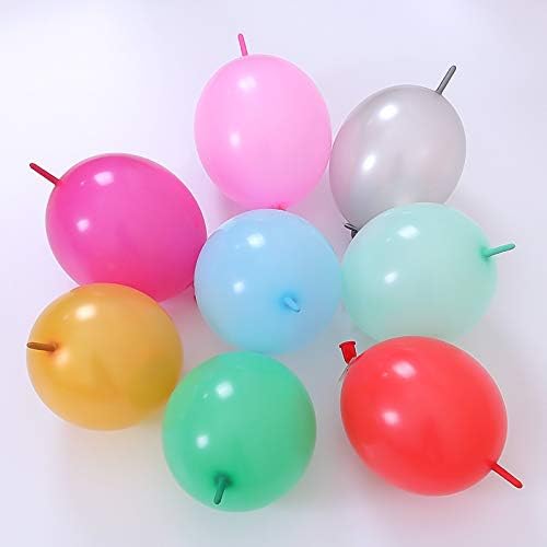 10 Inch Assorted Color Latex Link Balloon 50 Pcs Quick