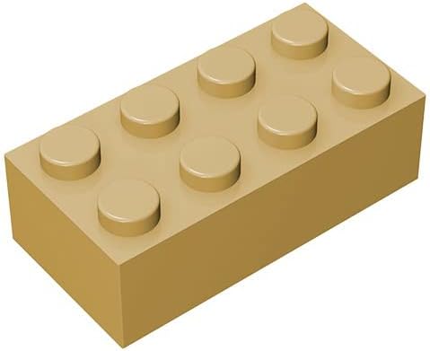 Classic Bulk Brick Block 2x4, 300 Piece Building Brick Apricot Yellow 3001, Creative