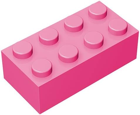 Classic Bulk Brick Block 2x4, 100 Piece Building Brick Peach Red 3001, Creative
