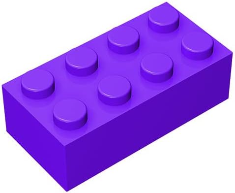 Classic Building Bulk Brick Block 2x4, 500 Piece Building Brick Purple 3001, Creative