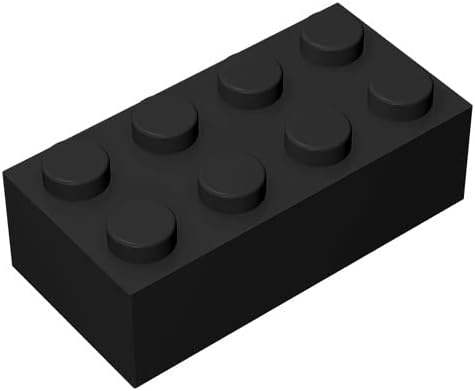 Classic Bulk Brick Block 2x4, 100 Piece Building Brick Black 3001, Creative