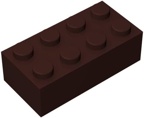 Classic Building Bulk Brick Block 2x4, 500 Piece Building Brick Brown Jujube 3001, Creative