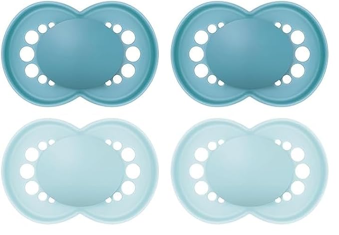 MAM Original Matte Baby Pacifier, Nipple Shape Helps Promote Healthy Oral Development 4 Pack, 6-16 Months, Boy,2 Count 1)