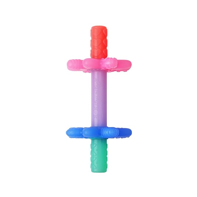 Itzy Ritzy Teensy Tube Teether; Textured Hollow Baby Teething Tube