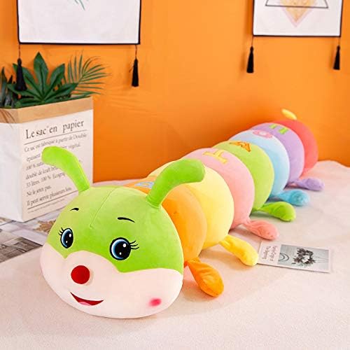 Multicolor Caterpillar Stuffed Animal Big Hugging Pillow Cute Plush Soft Pillow Doll,Giant Plush Toy (27.5inch/70cm)