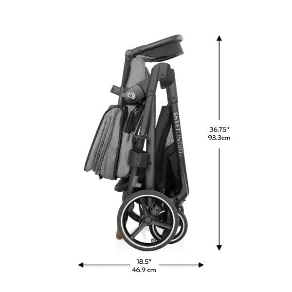 Evenflo Shyft Intuiti Travel System with Revolve180 LiteMax NXT Rotational Infant Car Seat (Fossil Gray)