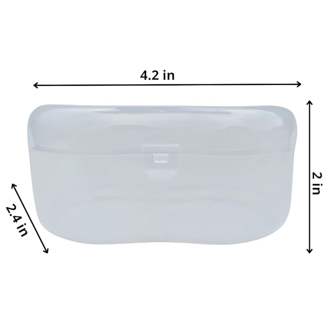 Pacifier Case Holder Storage 2 Pacifier with Division Transparent Portable