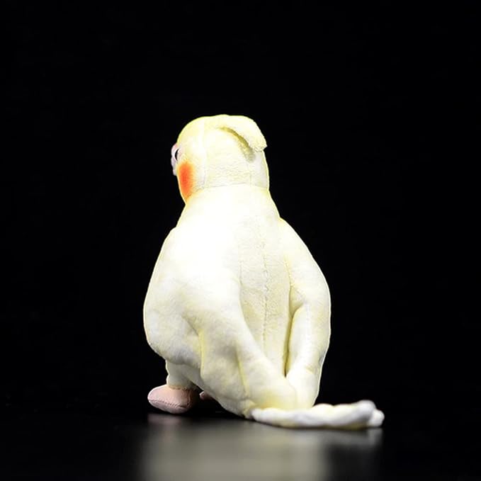 ZHONGXIN MADE Cockatiel Plush Toy Set - 2pcs Simulation Yellow and Grey Parrot Stuffed Animal, Cute Little Bird Doll as Gift for Your Friends 7 Inch