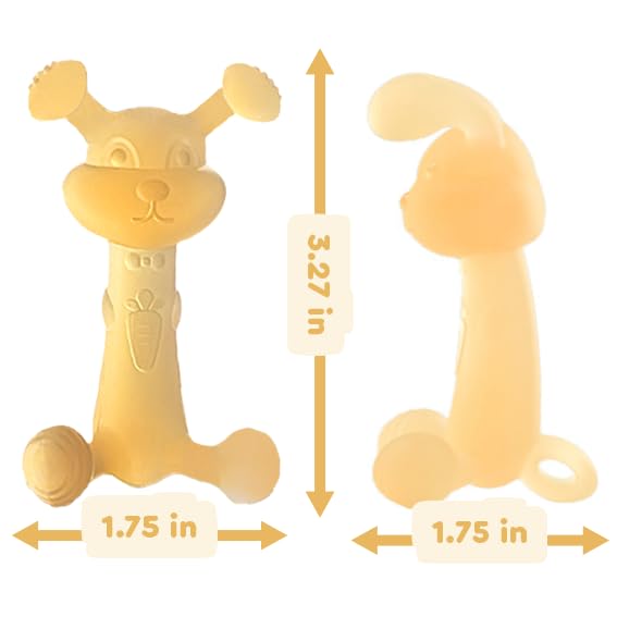 Baby Bunny Teething Toy ’╝īBaby Teether for Teething Relief’╝?00% Food-Grade Silicone Teething Toys for Baby 0-6, 12 18 Months