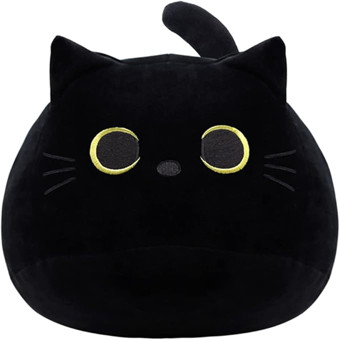 iBccly Black Cat Plush Toy: Soft, Stuffed Animal Pillow