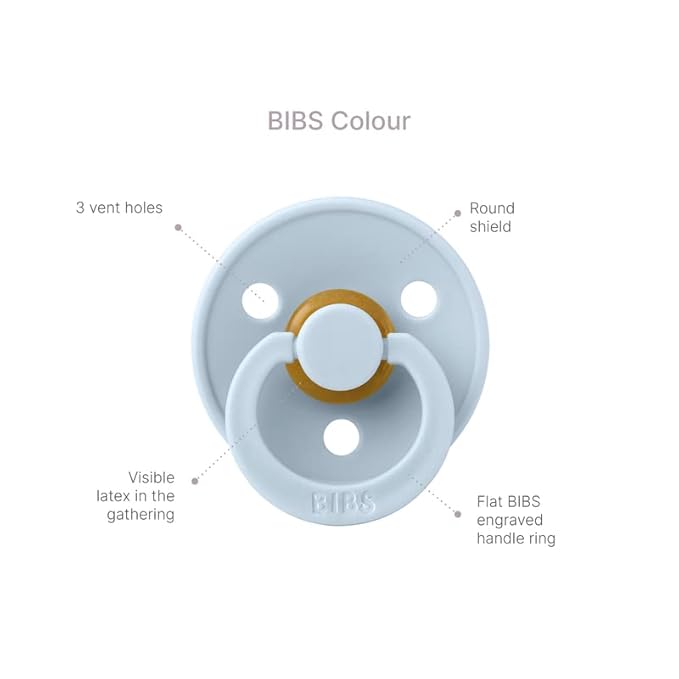 BIBS Colour Soother 4-Pack | BPA Free Dummy Pacifier 6-18 Months