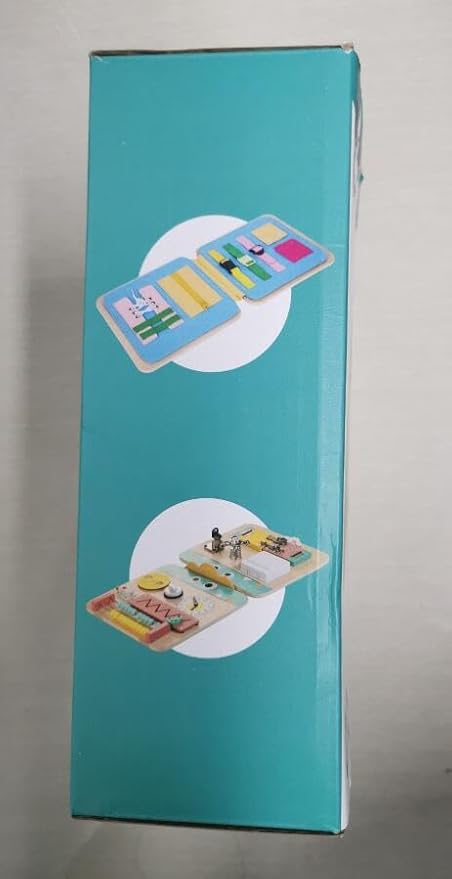 HELLOWOOD 17 for 1 Wooden Busy Board for Kids, Montessori Toys for 2 3 4 Years Old 2-4, Fine