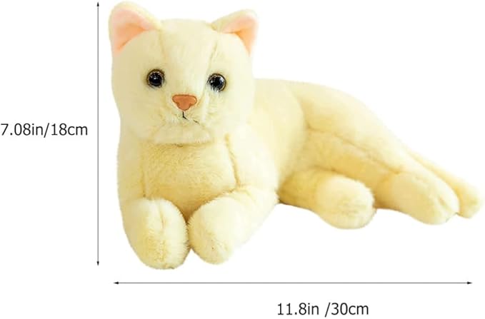 Home Decor Cat Plush Plush Cat Doll, Realistic Soft Plush Cat for Kids Boys and Girls 12 Inch)
