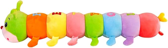 Multicolor Caterpillar Stuffed Animal Big Hugging Pillow Cute Plush Soft Pillow Doll,Giant Plush Toy (59inch/150cm)