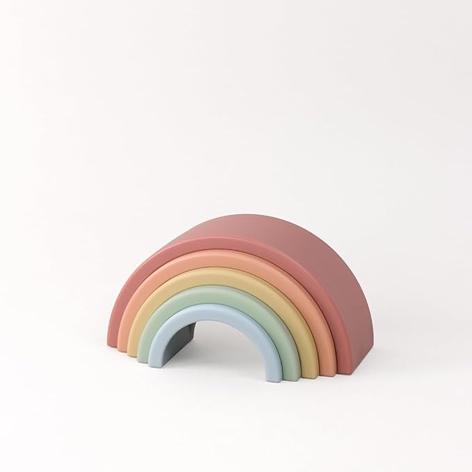 Itzy Ritzy Rainbow Stacker Toy - Includes 5 Arches