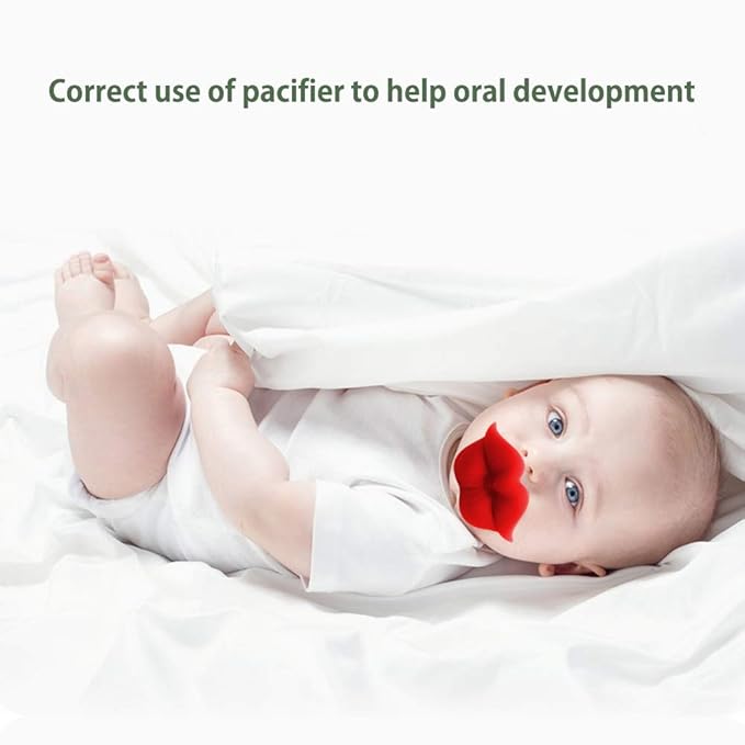YAPROMO Funny Toddler Orthodontic Lip Pacifiers for Babies, BPA Free Free-3 Pack