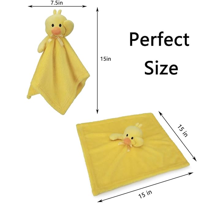 Pro Goleem Duck Security Blanket Soft Yellow Baby Lovey Unisex 16 Inch