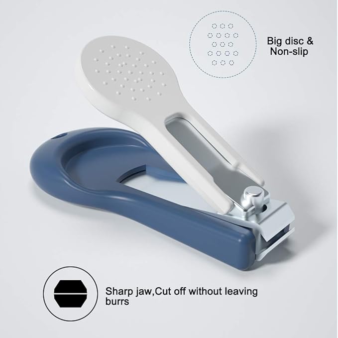 Socub Baby Nail Kit, Baby Nail Clipper, Scissor, Nail File, Tweezer, 4-in-1 Baby Grooming Kit Set for Newborn, Infant, Toddler, Blue