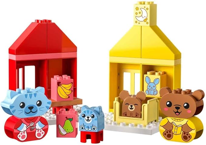 LEGO My First Duplo Daily Routines: Eating and Sleeping, Social Development Emotions Game 4 Animal 1.5 Years 10414
