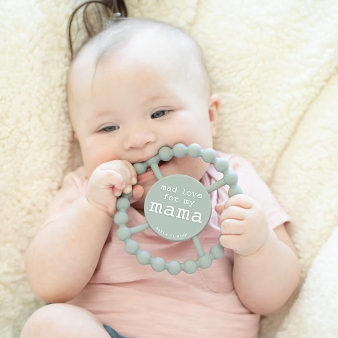 Bella Tunno Happy Teether ??Soft & Easy Grip Baby Teether Toy, Silicone Teether Ring to Help Soothe Gums