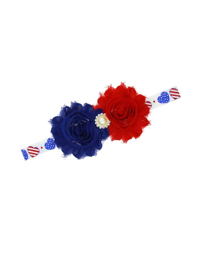 BBTDIN Patriotic Flower Baby Headband 4th of July Flower Hair JHN45 (A4)
