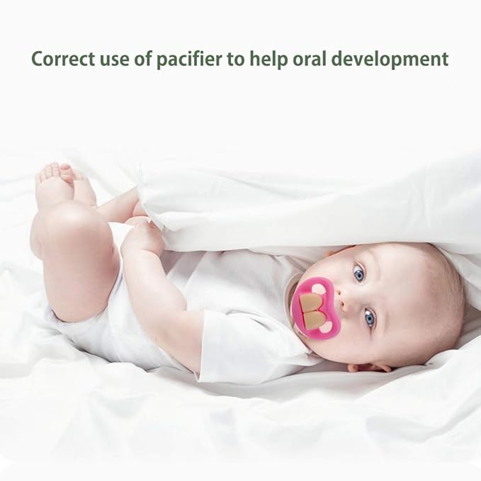4Pcs Cute Kissable Mustache Pacifier for Babies Funny Lips Baby Pacifiers