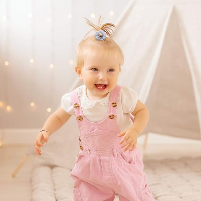 Baby Girls Nylon Elastic Headband Soft Flower Hair Band For 10