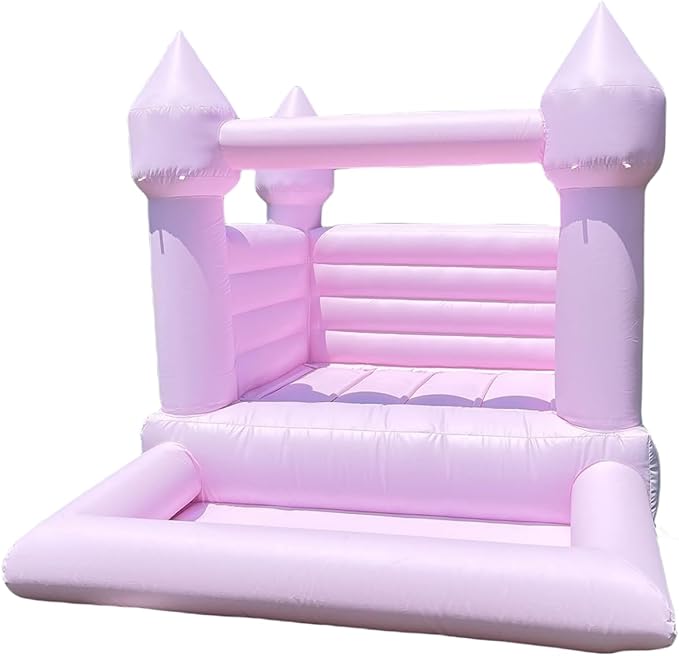 Pink Bounce House with Ball Pit 120x96x96 inch Commercial Grade 100% PVC 10x8x8FT)