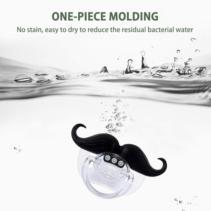 4Pcs Cute Kissable Mustache Pacifier for Babies Funny Lips Baby Pacifiers