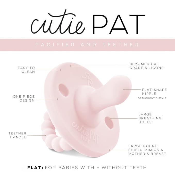 Ryan & Rose Cutie PAT All-in-One Pacifier and Teether Massaging (3 Pack),