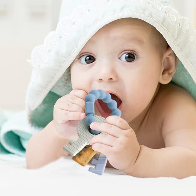 Baby Teether Keys,Teething Keys Toys for 3 to 18 Months