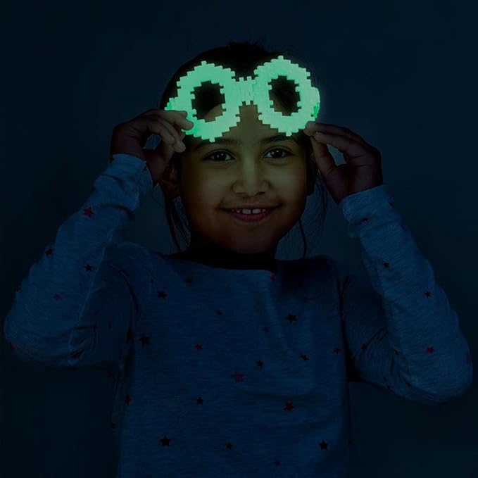 Plus-Plus - Glow Colour Mix - 240 Pieces - Creative Play, Building Blocks, Building, Developing Toys for Kids, STEM, STEAM, Produced in Denmark