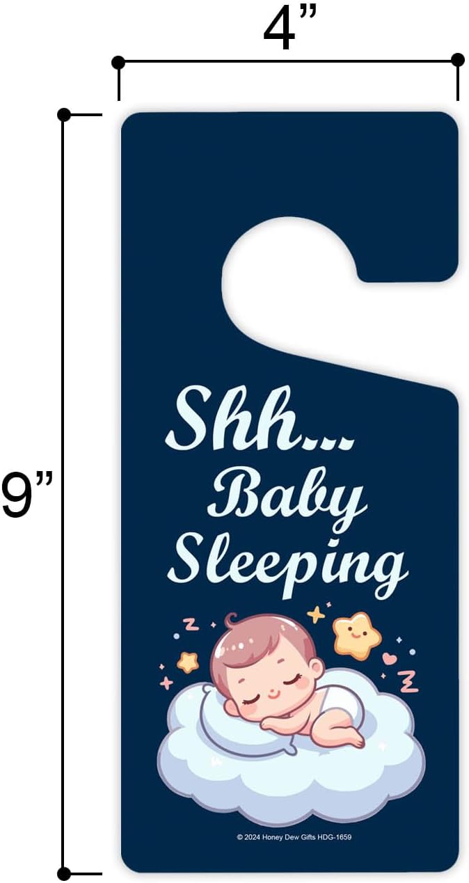 Honey Dew Gifts, Shhh Baby Sleeping 4 inch 9 inch, HDG-1659