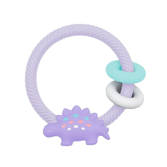 Itzy Ritzy Silicone Teether with Rattle; Rattle Teether Features Rattle 3 Months