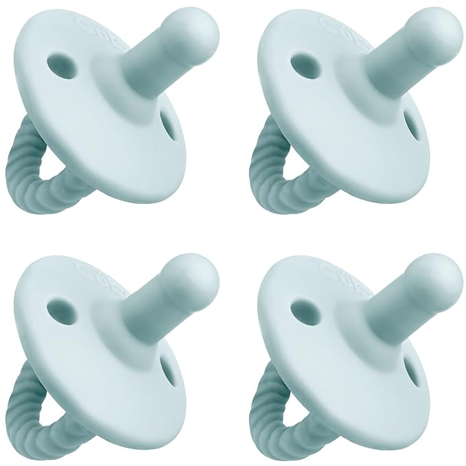 Pacifier Soother Baby 4 Pack of Pacifiers Newborn Teething 100% 0?? Months