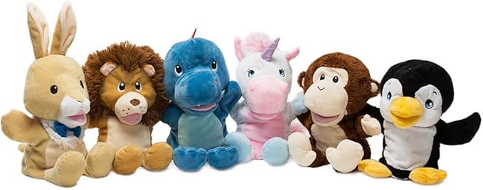HollyHOME Hand Puppets Monkey Animal Puppets Zoo Plush Animal Toys 13 Inches