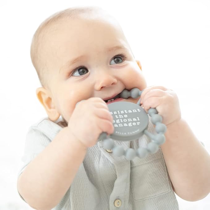 Bella Tunno Happy Teether ??Soft & Easy Grip Baby Teether Toy, Silicone Teether Ring to Help Soothe Gums