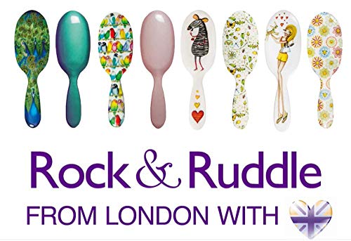 Rock & Ruddle Soft White Natural Boar Bristle Hairbrush for Babies and Young Children. Perfect for Fine Hair Detangling and Smoothing. Little Ducks Design, Small