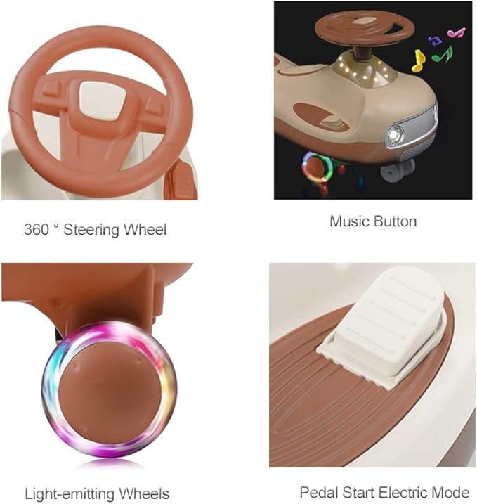 GYBest Electric Wiggle Car Riding Toys, Kids Ride on Car Ride on Toys Car with Rechargable Battery and Pedal