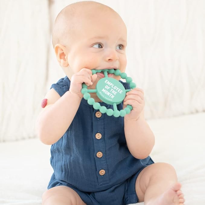 Bella Tunno Happy Teether ??Soft & Easy Grip Baby Teether Toy, Silicone Teether Ring to Help Soothe Gums