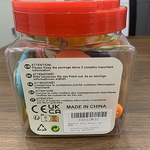 MOONTOY Baby Rattles Teether Set Toys for 0 1 2 3 4 5 6 7 8 9 10 11 12 9PCS Baby 0-3-6-12 Month