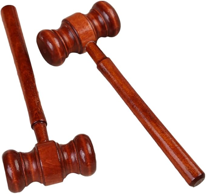 ibasenice Toddlers Hammer Costume Accessories - 2pcs Wooden Toddlers Toys