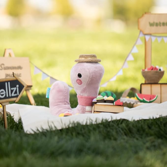 Bellzi Worm Cute Stuffed Animal Plush Toy - Adorable Soft Worm Toy Plushies and Gifts