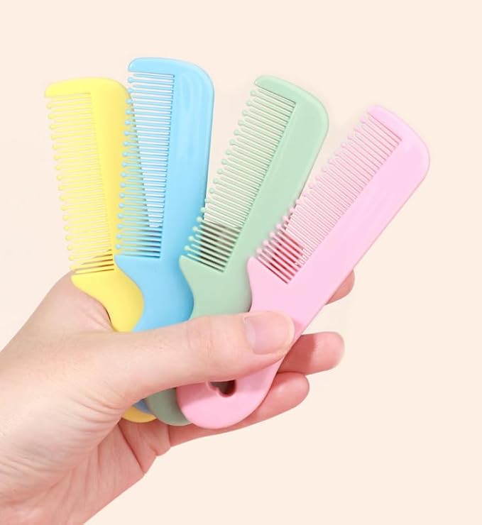 1 Pack Of 4 Round Colorful Tip Bristles Baby Cute Comb Baby Grooming For Sensitive Scalp Skin, for Nursery Newborn Infant Girl Boy Kids Comb Baby,Grooming and Healthcare Kits