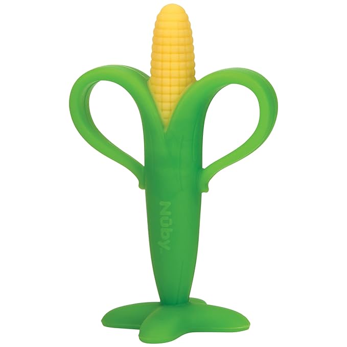 Nuby Soothing Corn Teether, Green