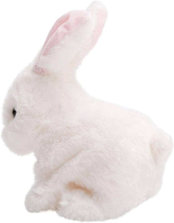 HollyHOME Plush Rabbit Easter Electronic Interactive Toy Jumping,Wiggle Ears 7 Inches
